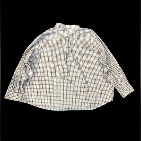 Izod Long Sleeve Checkered Button Down Collared Shirt Size 4X Purple and Blue - Picture 2 of 9